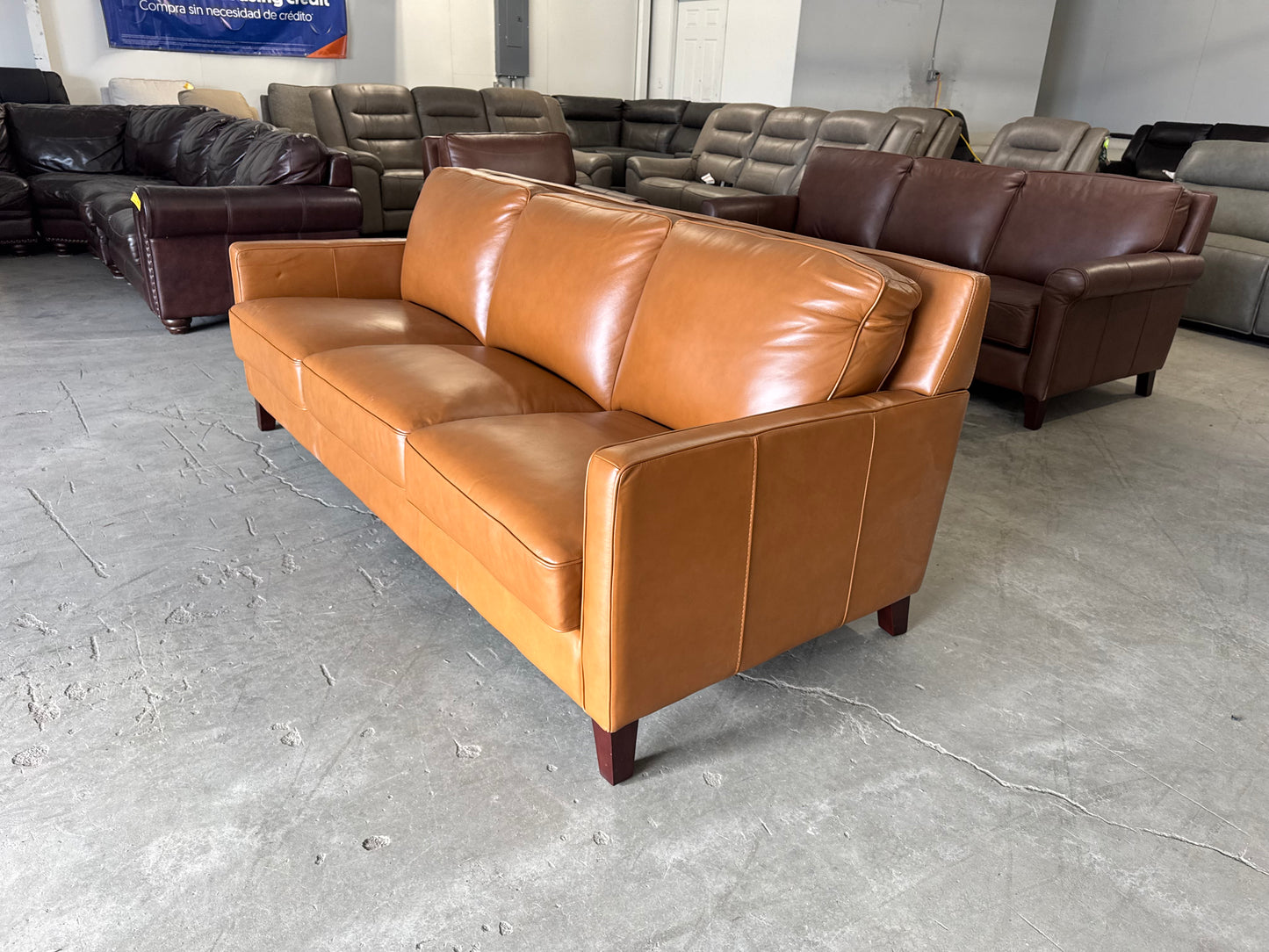 Like New West Park Leather Sofa