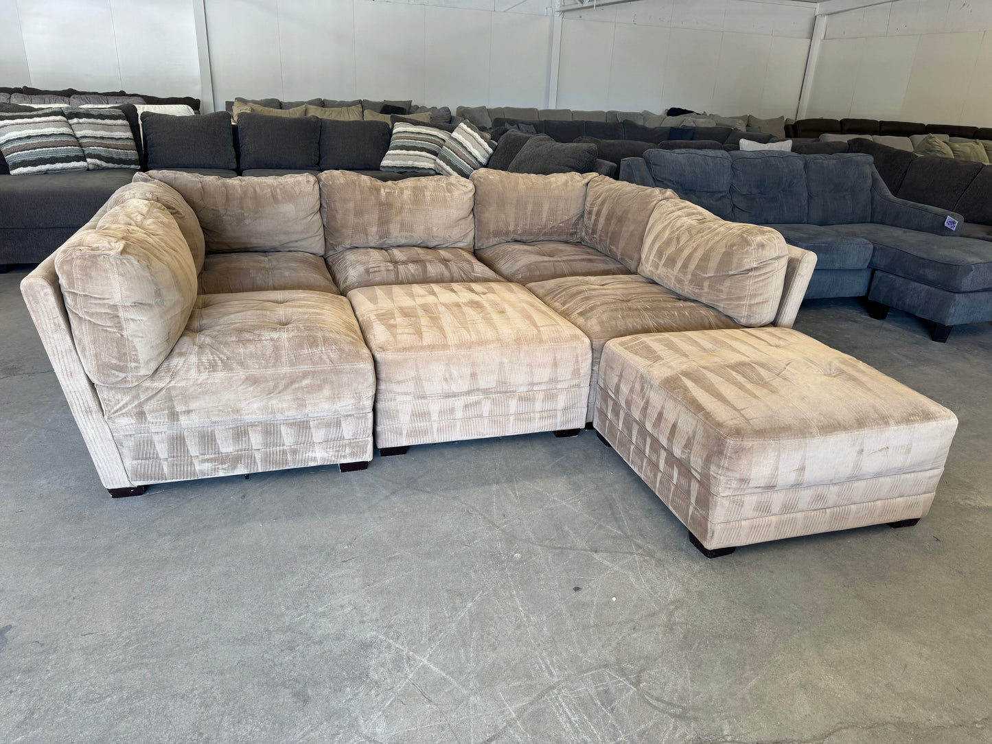Boho Tan Modular Sectional Couch