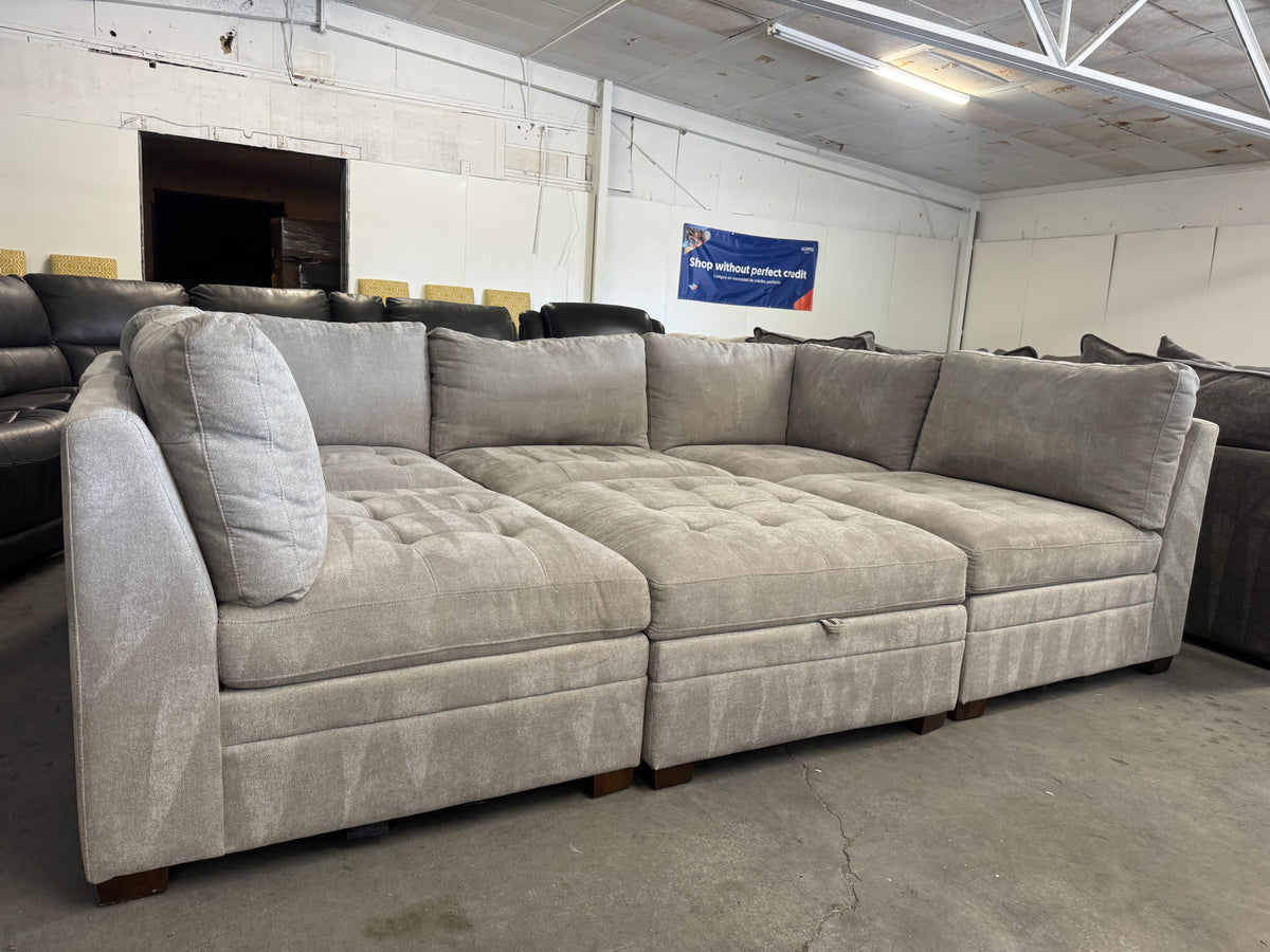 Light Gray 6-Piece Modular Sectional