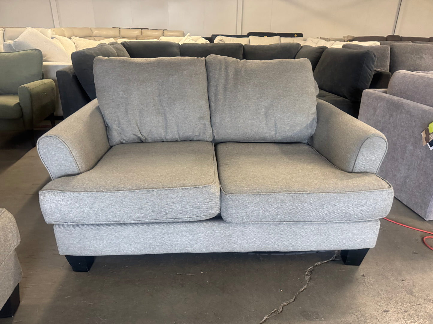 Couch and Loveseat - Gray Living Room Sofa Set