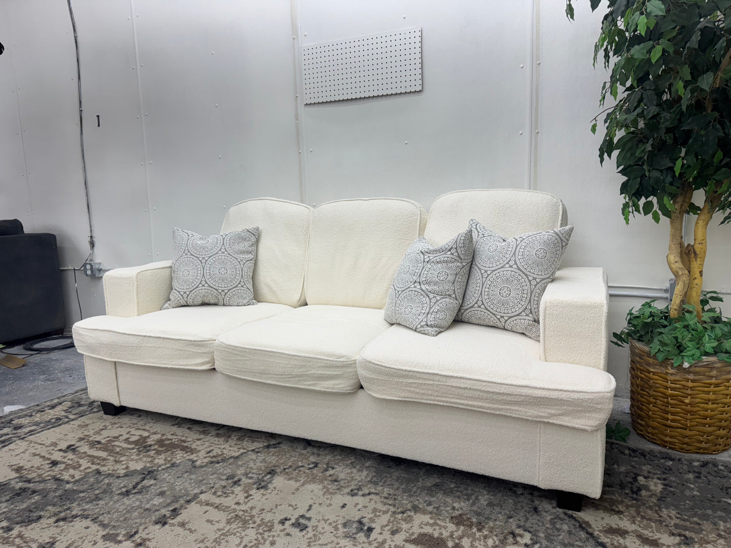 NEW Cream Soft Fabric Sofa