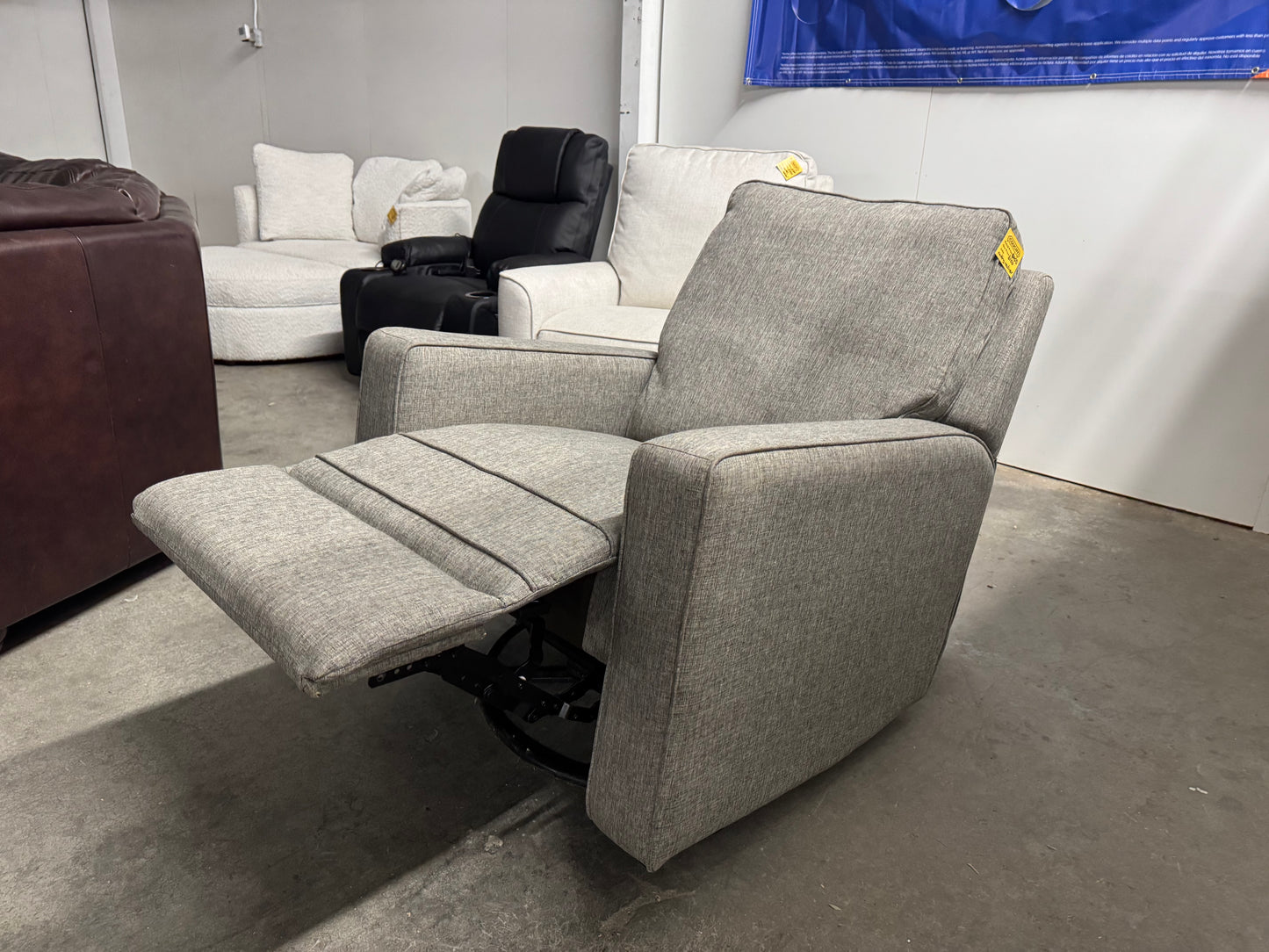 Recliner Armchair – Gray Manual Recliner Chair