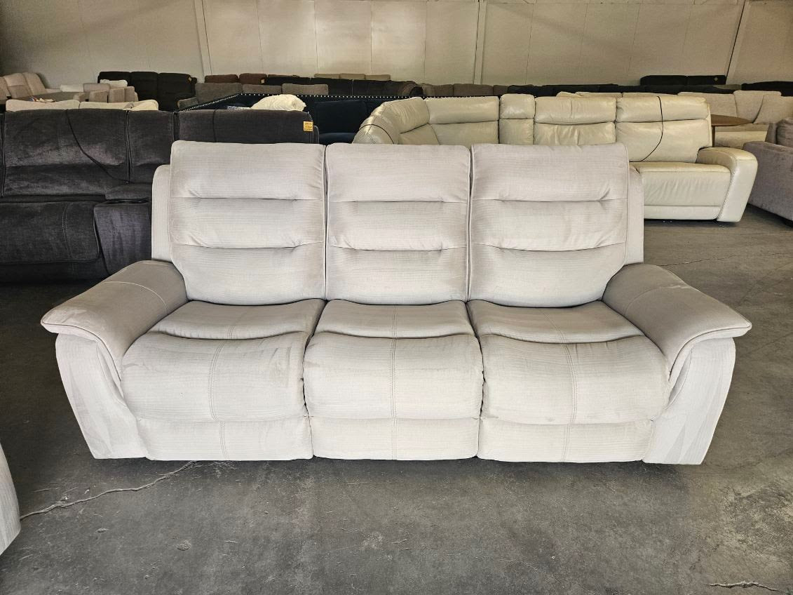 Gray Reclining Living Room Set – Power Sofa + Manual Loveseat