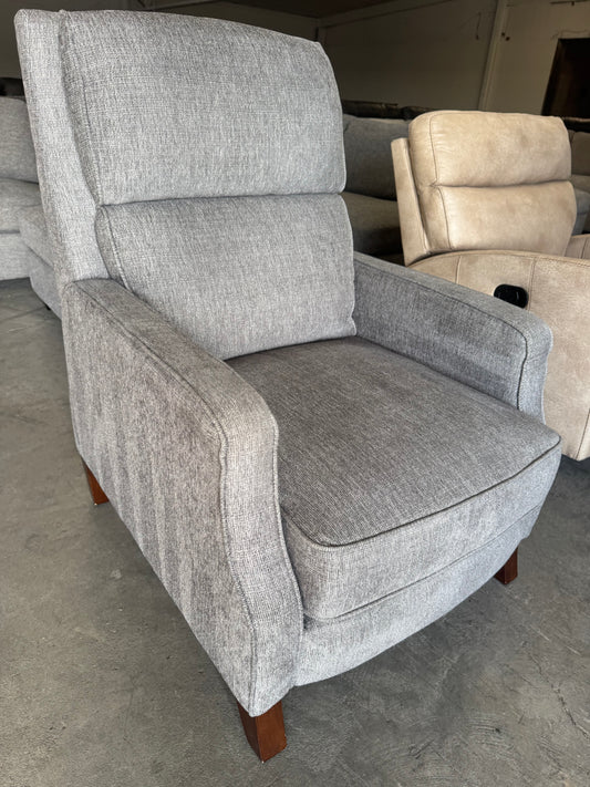 Gray Fabric Pushback Recliner