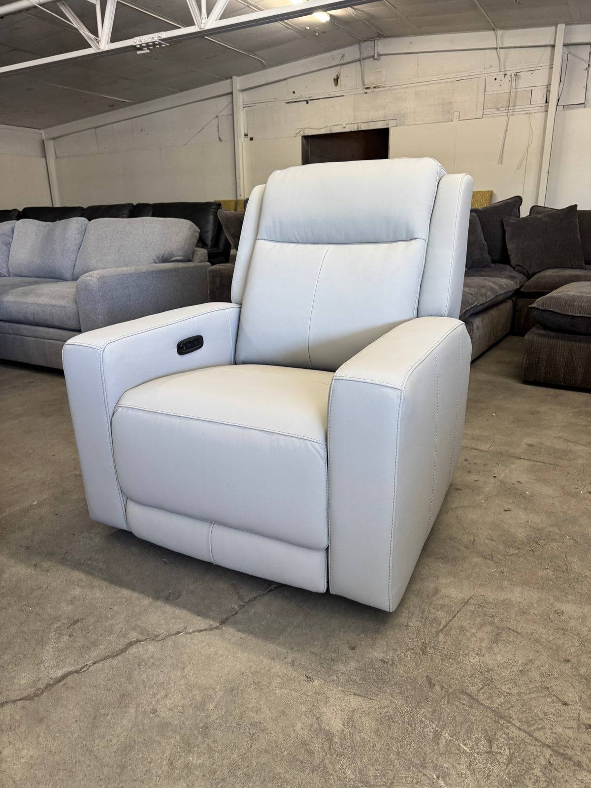 Simon Li Wren Leather Power Reclining Sofa & Zero Gravity Recliner