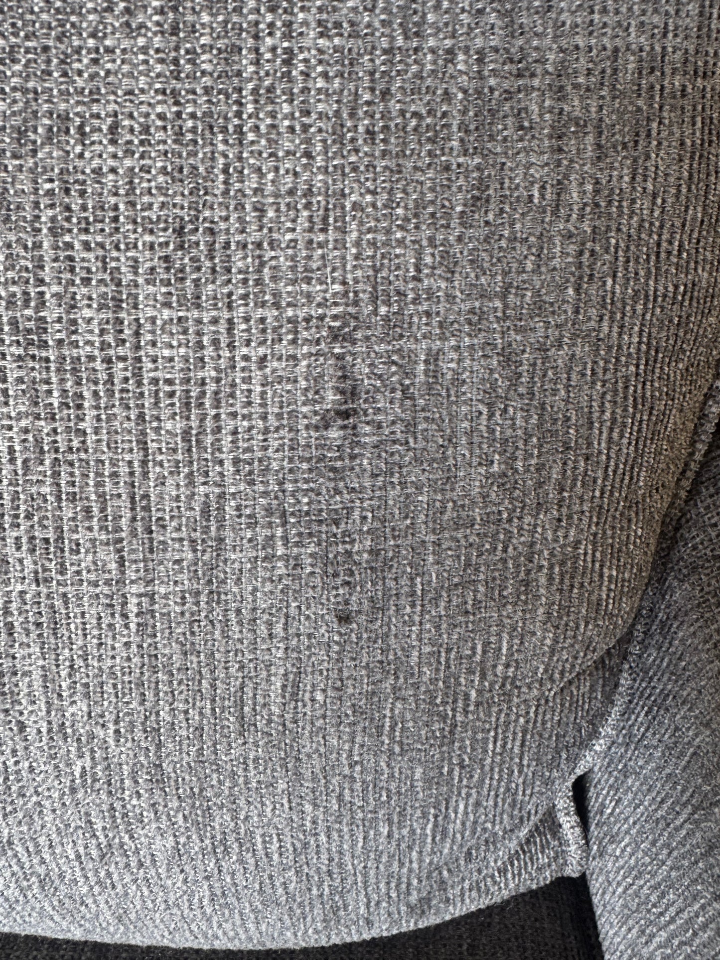 Gray Fabric Pushback Recliner