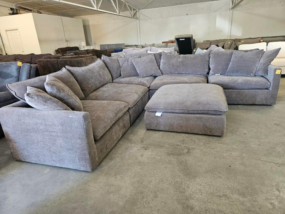 Charcoal Gray 6 Piece Modular Cloud Sectional