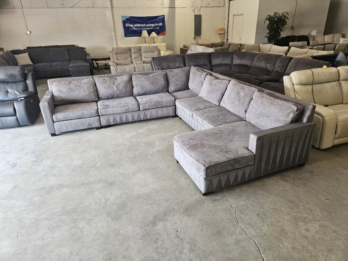 Large Gray West Elm U-Shaped Sectional
