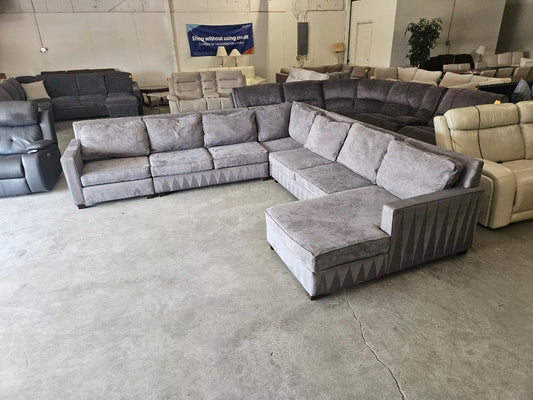 Large Gray West Elm U-Shaped Sectional