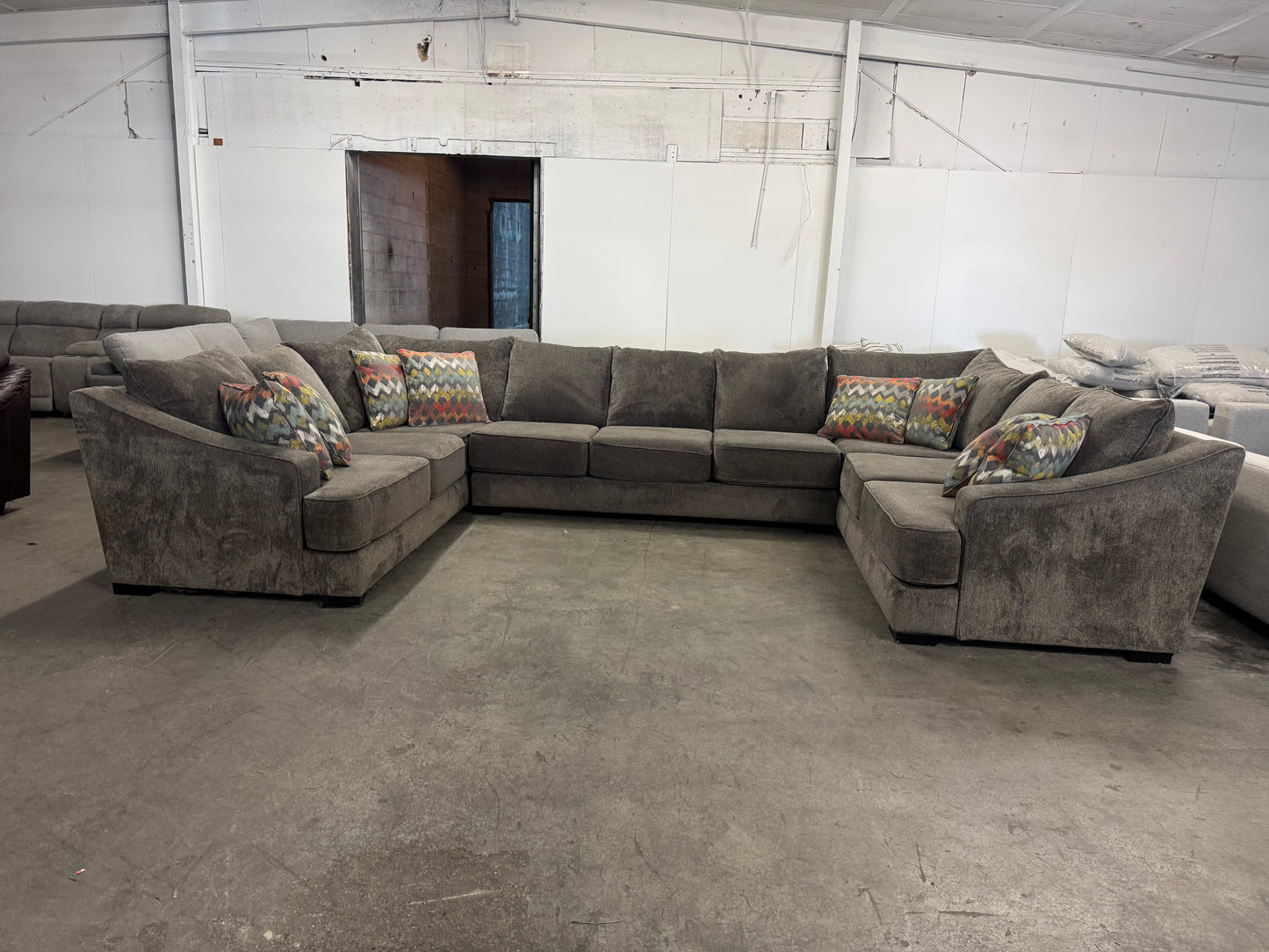 Charcoal Gray U-Shaped Sectional by Stanton Furniture
