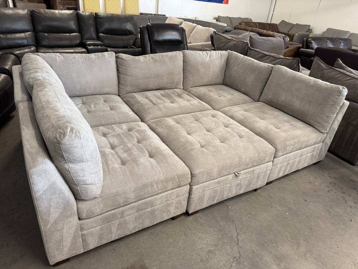 Light Gray 6-Piece Modular Sectional
