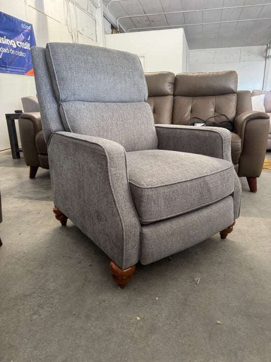 Gray Fabric Pushback Recliner