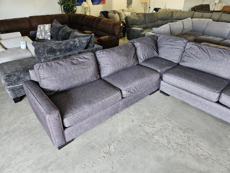 Charcoal Gray U-Shaped Sectional