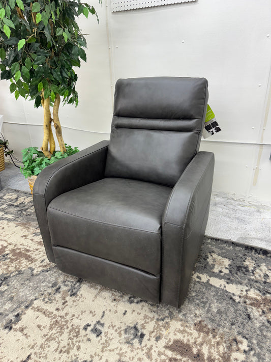 Gray Leather Recliner