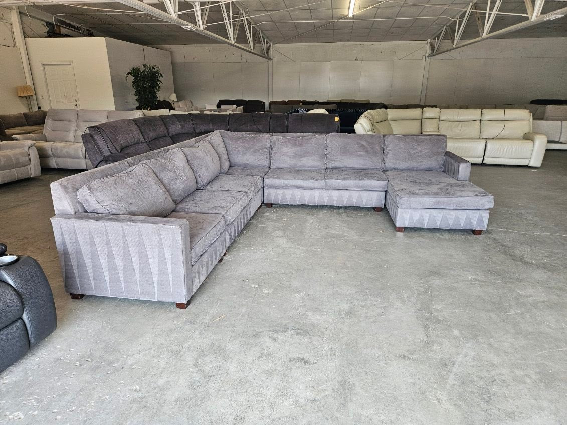 Large Gray West Elm U-Shaped Sectional