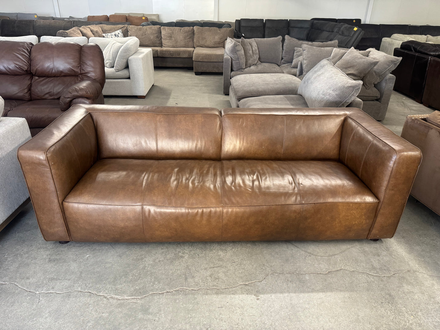 Abbyson Home Brady Top Grain Leather Sofa
