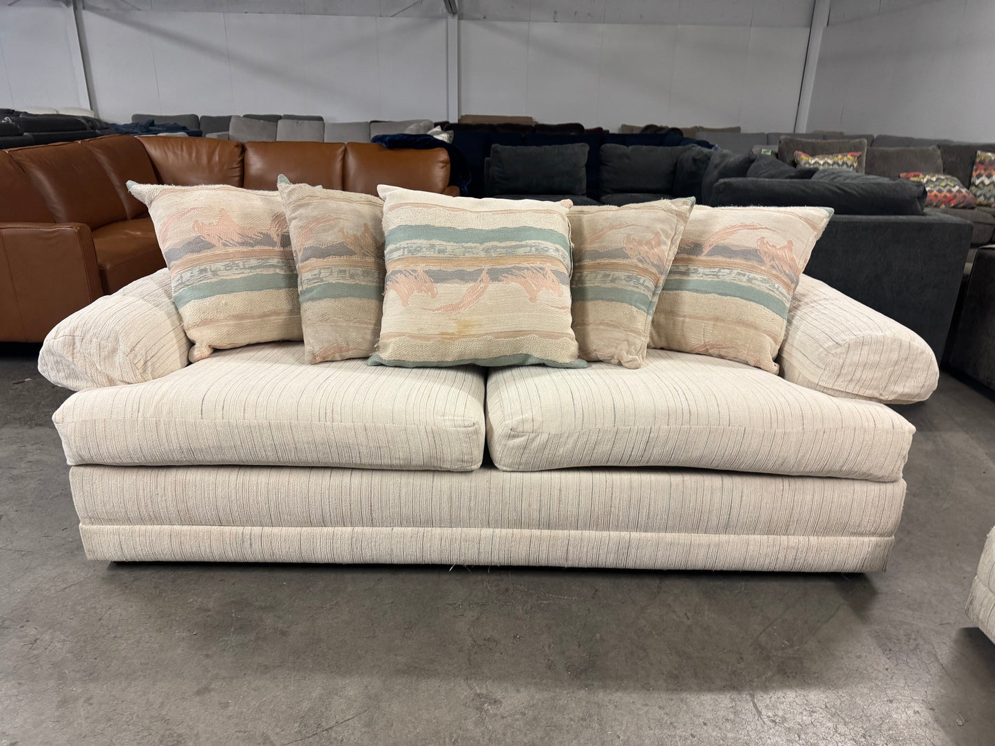 Couch & Loveseat – Flexsteel Beige Fabric Living Room Set