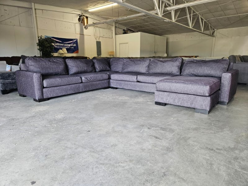 Charcoal Gray U-Shaped Sectional