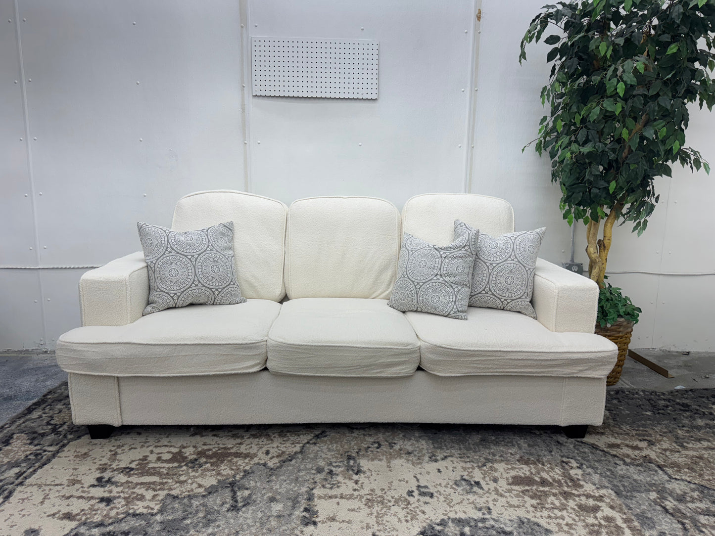 NEW Cream Soft Fabric Sofa