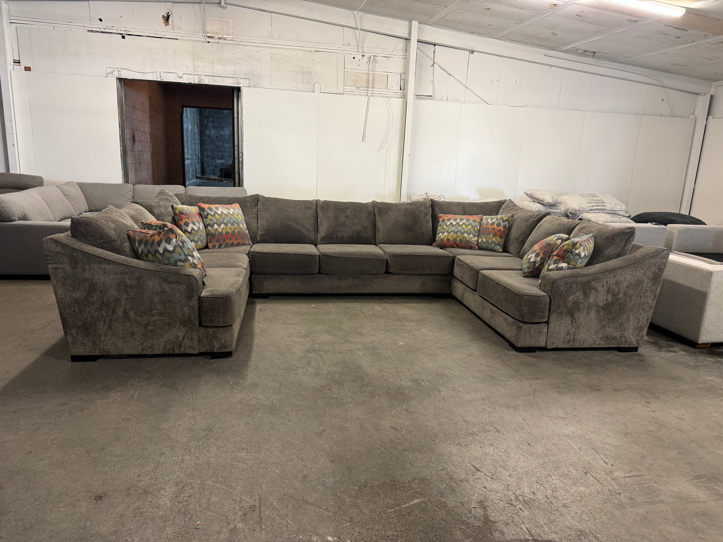 Charcoal Gray U-Shaped Sectional by Stanton Furniture