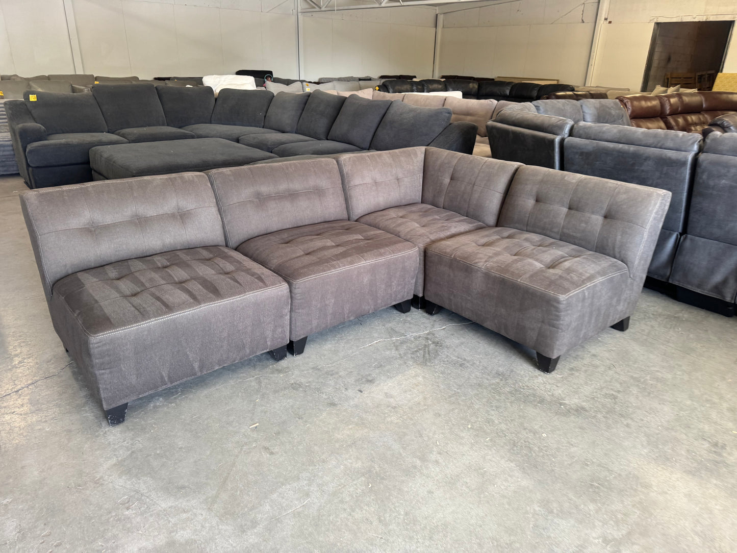 Modular Gray Sectional Sofa