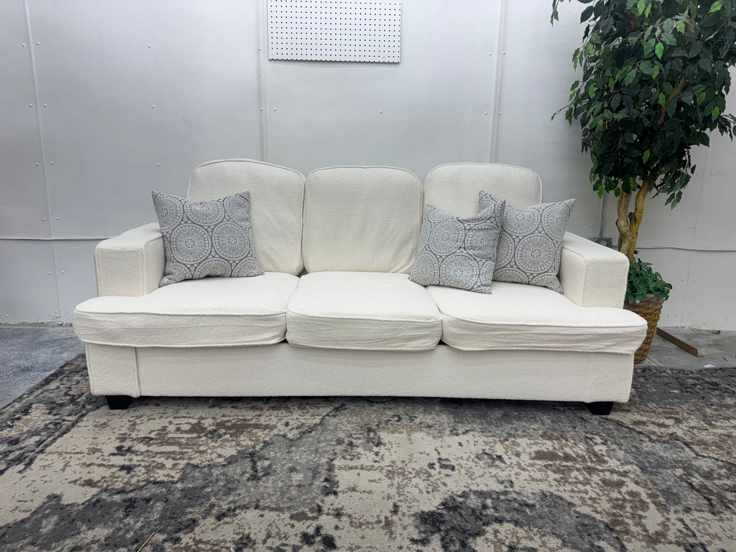 NEW Cream Soft Fabric Sofa