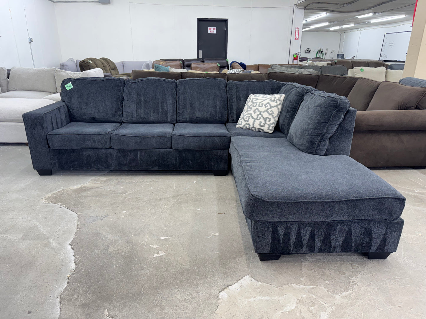 Charcoal Gray L Shape Sectional Couch