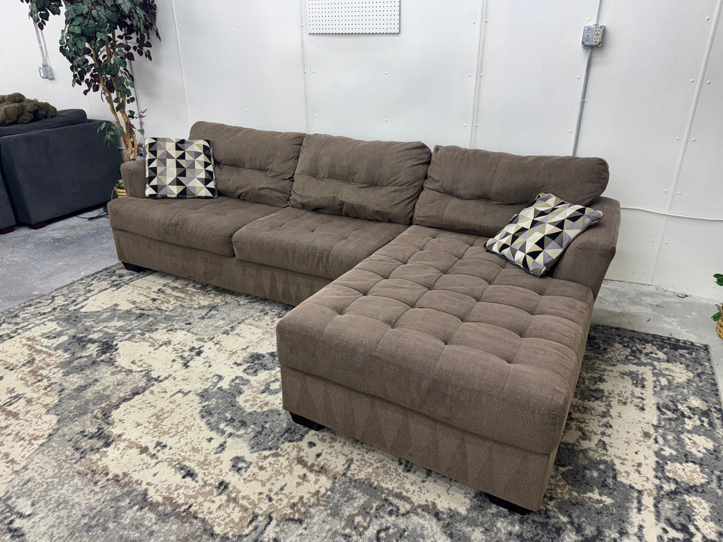 Brown L Shape Sectional Couch