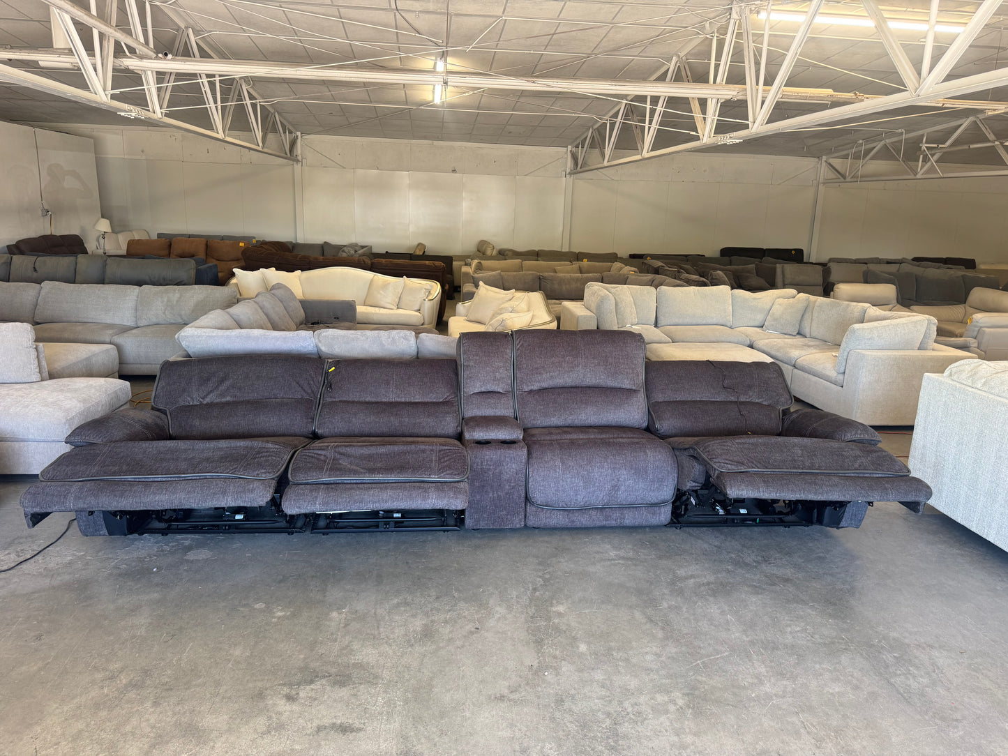 Modular Theater Sectional with 3 Power Recliners