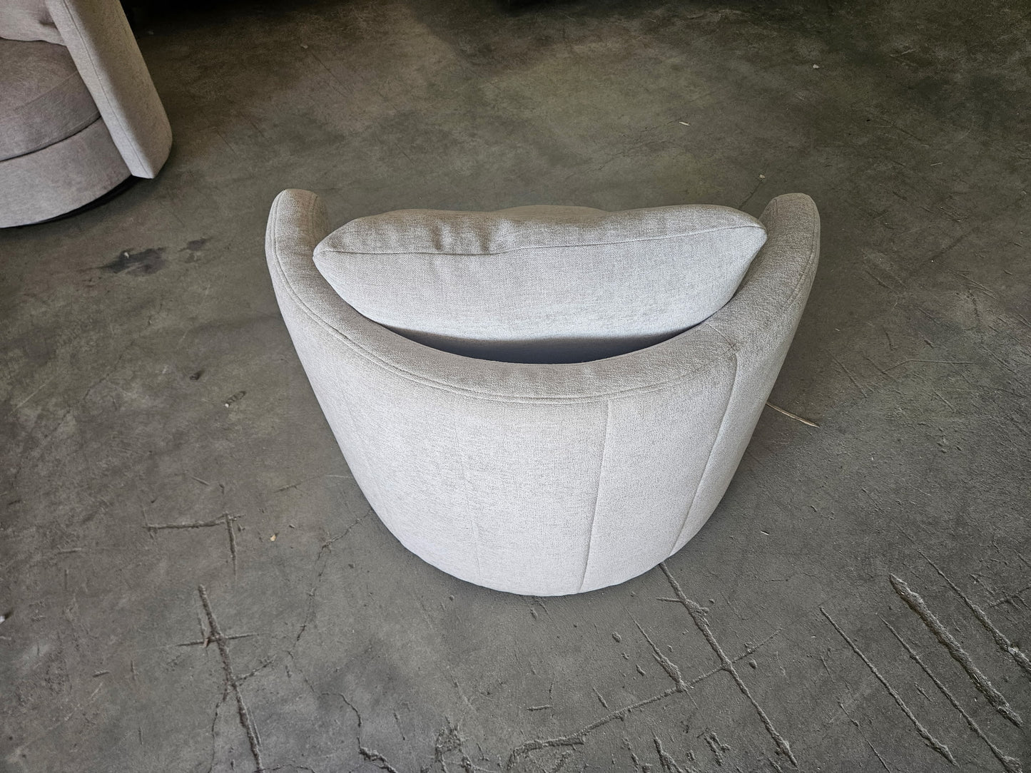 Gray Fabric Swivel Chairs – Set of 2
