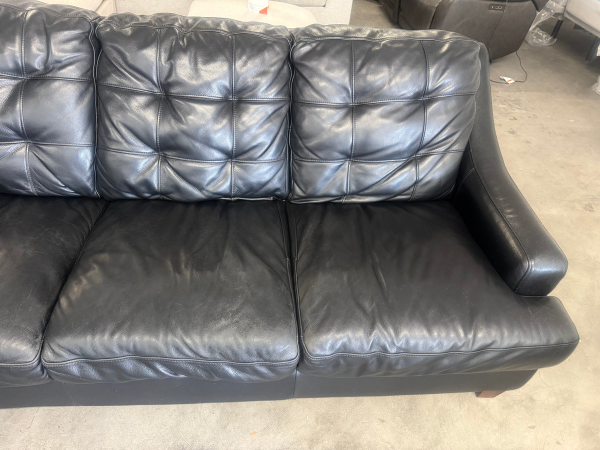 Black Leather Sectional Couch