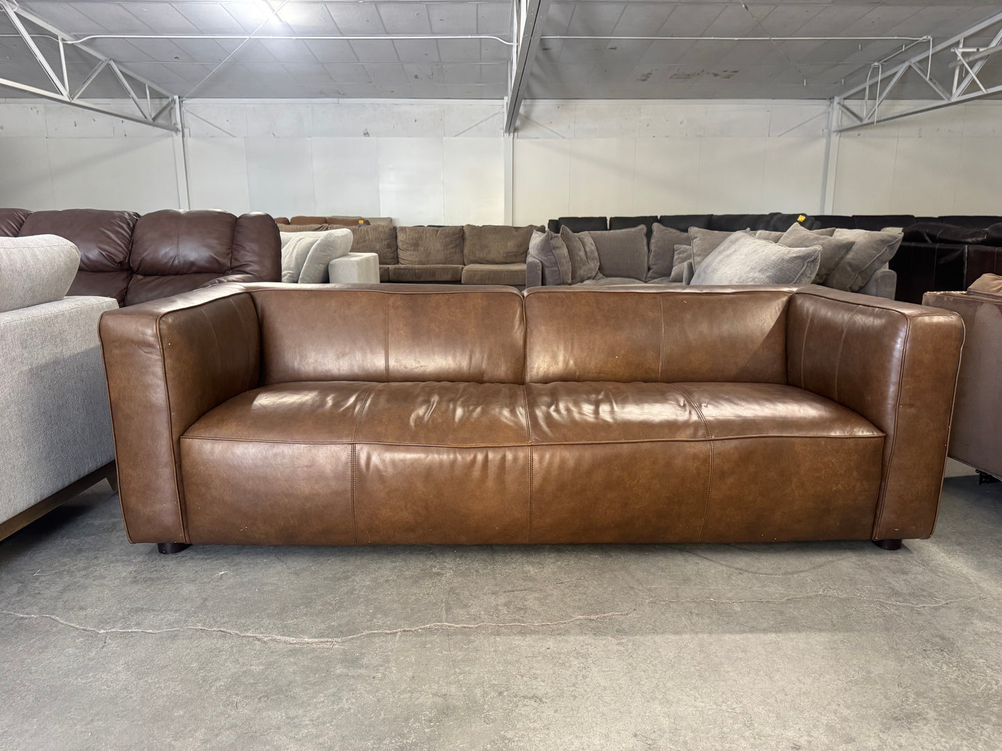 Abbyson Home Brady Top Grain Leather Sofa