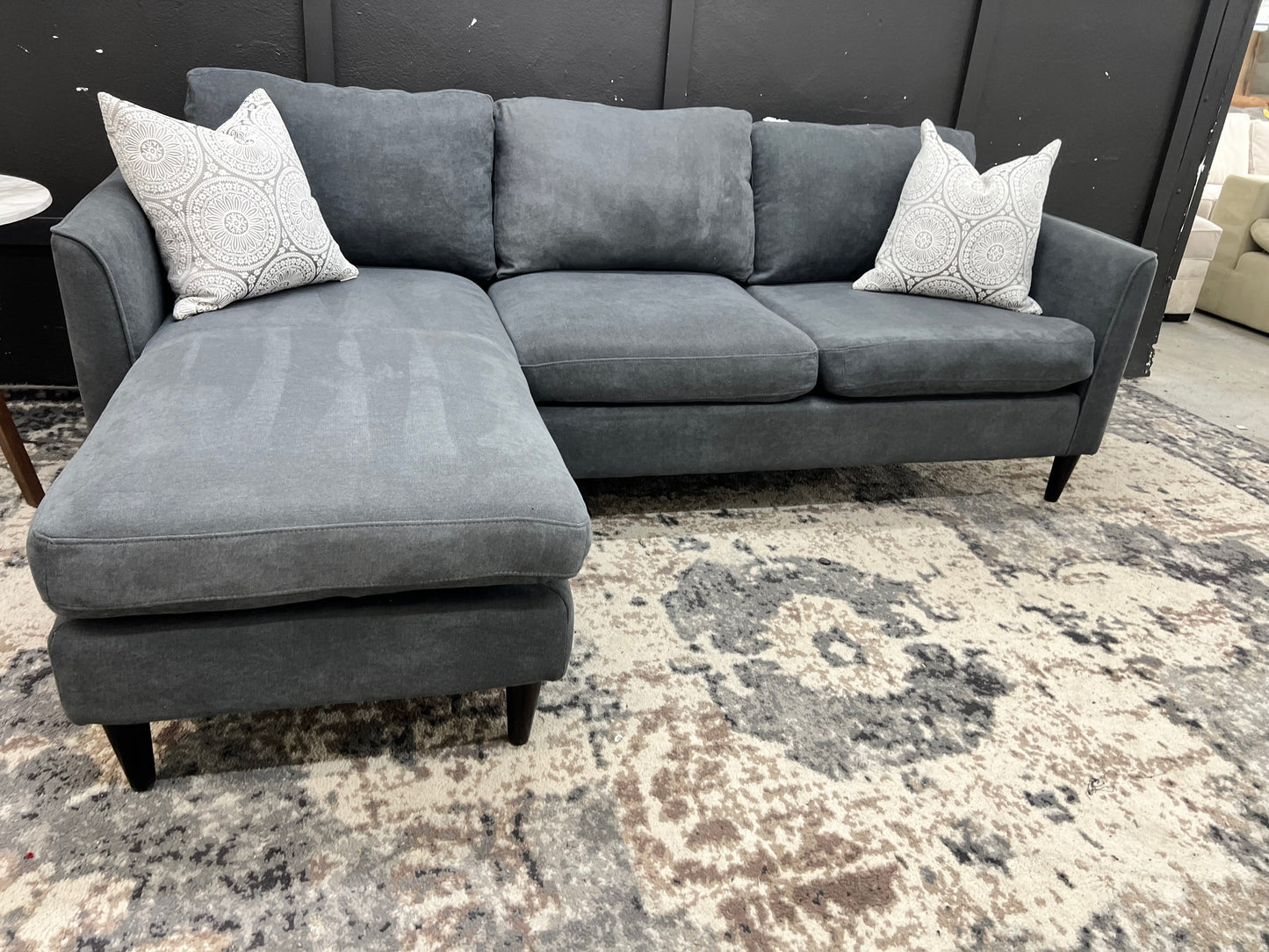 Gray Sectional Couch with Reversible Chaise