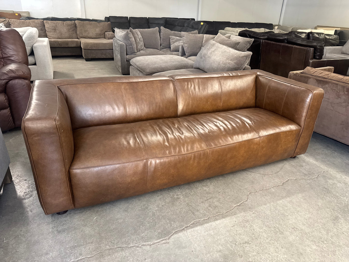 Abbyson Home Brady Top Grain Leather Sofa