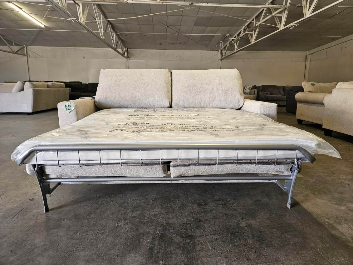 Beige Sleeper Sofa with Queen Mattress