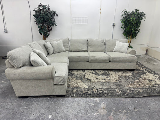 Gorgeous Beige Down-filled L Shape Sectional Couch