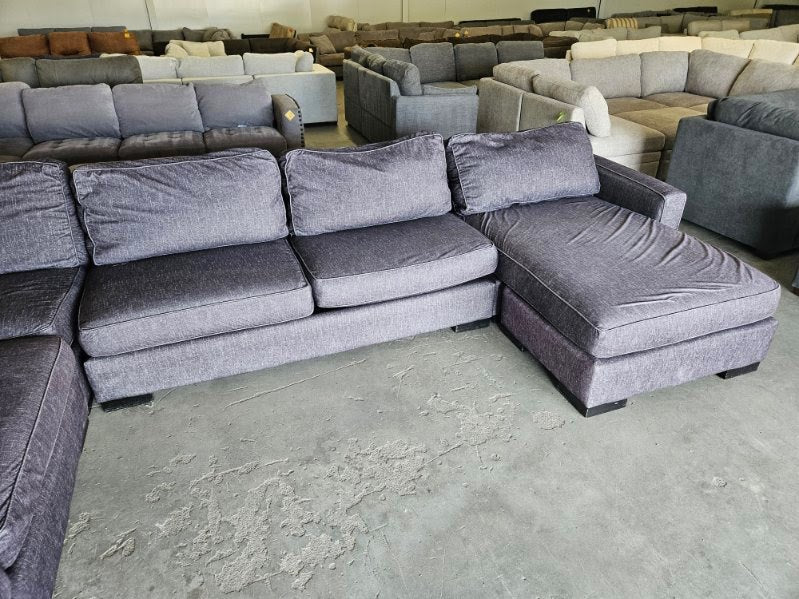 Charcoal Gray U-Shaped Sectional