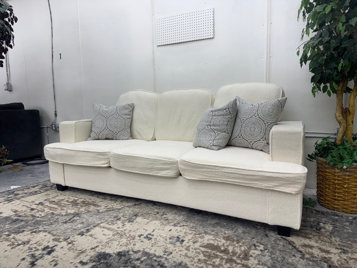 NEW Cream Soft Fabric Sofa