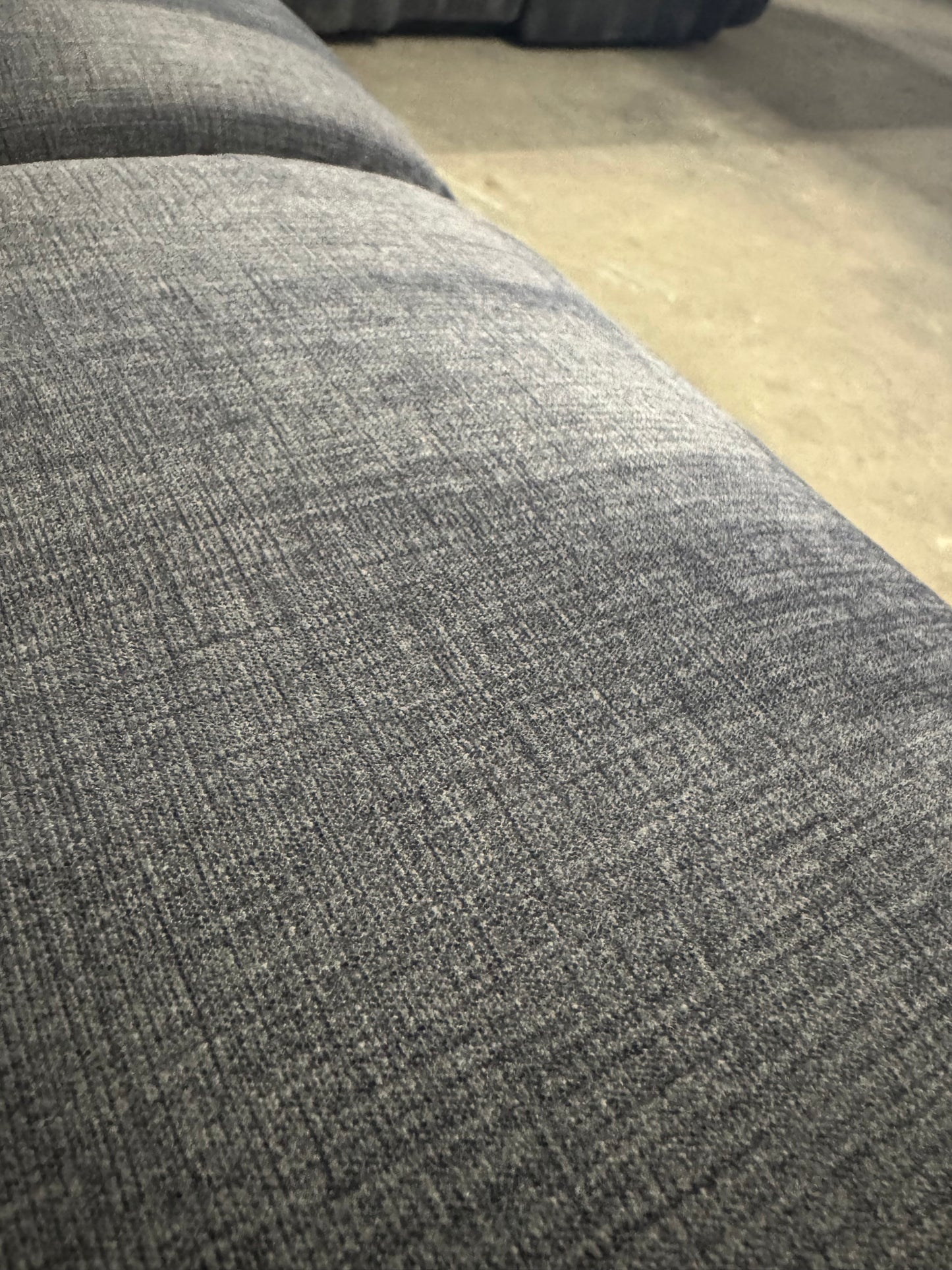 Couch + Loveseat Set – Dark Blue Fabric Power Recliners