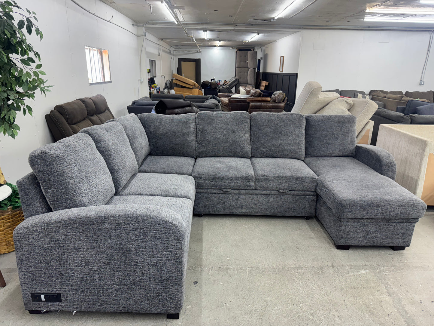 Gray Coddle Sleeper Sectional Sofa