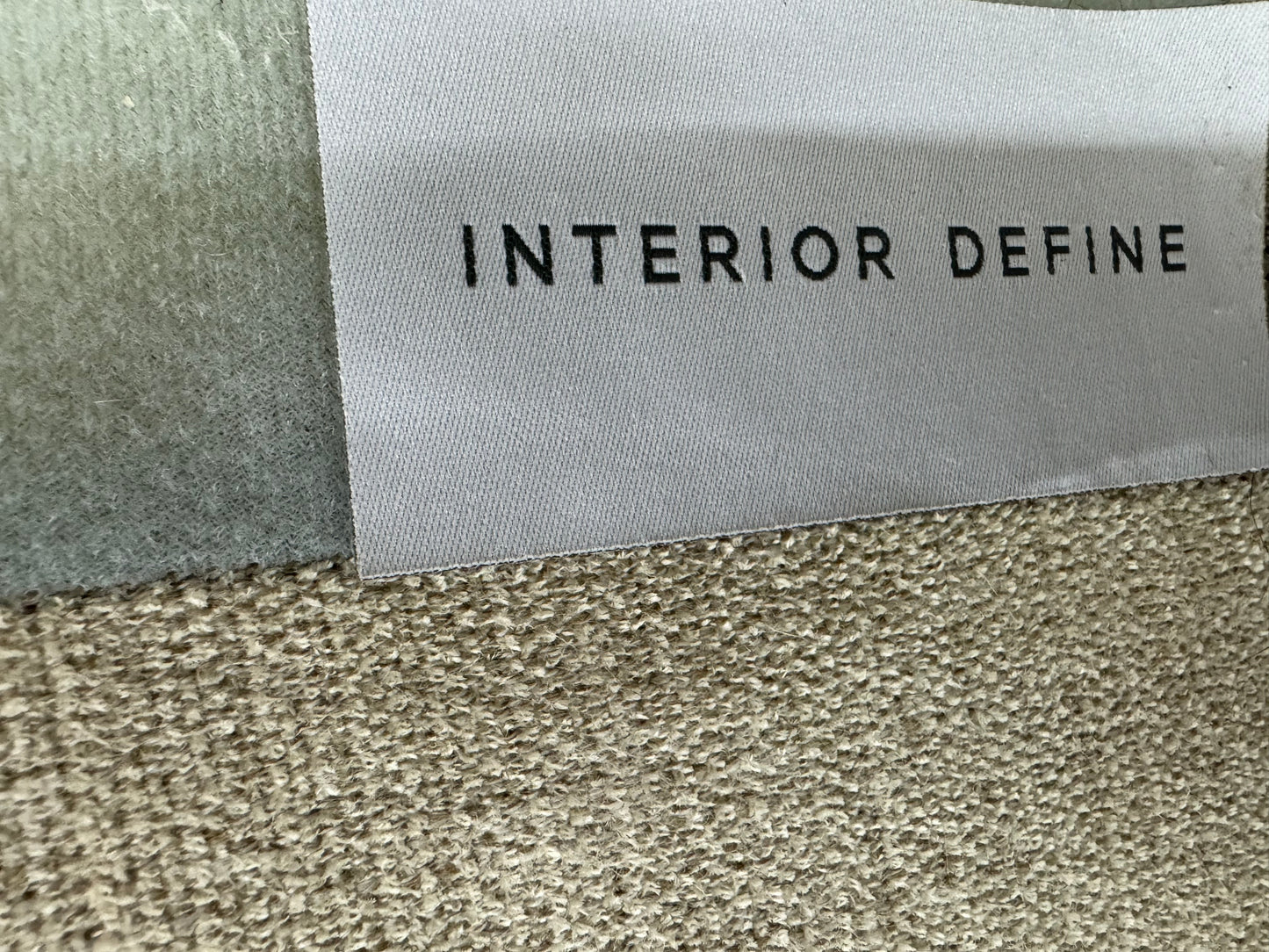 Beige Interior Define Sloan Mid-Century Sectional with Down Cushions