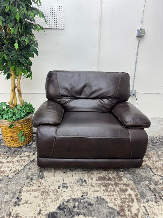Brown Leather Armchair Recliner