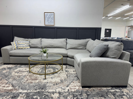 Huge Gray Modular 4-Piece Sectional