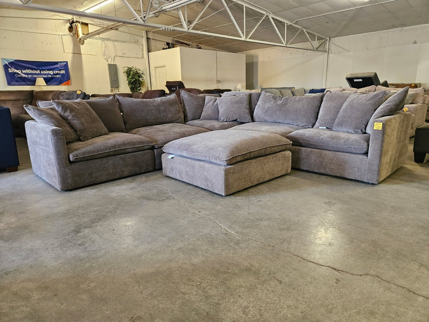 Charcoal Gray 6 Piece Modular Cloud Sectional