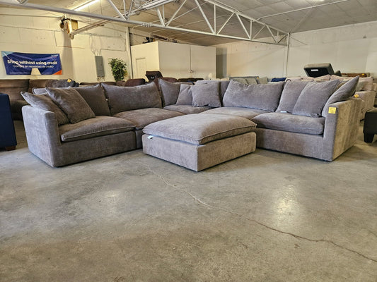 Charcoal Gray 6 Piece Modular Cloud Sectional
