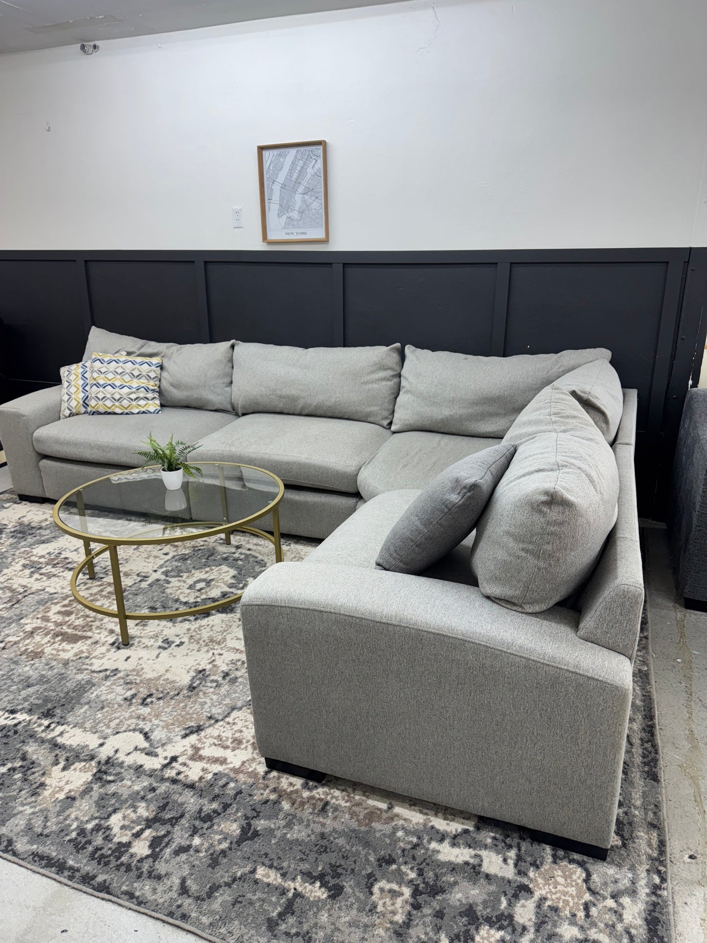 Huge Gray Modular 4-Piece Sectional