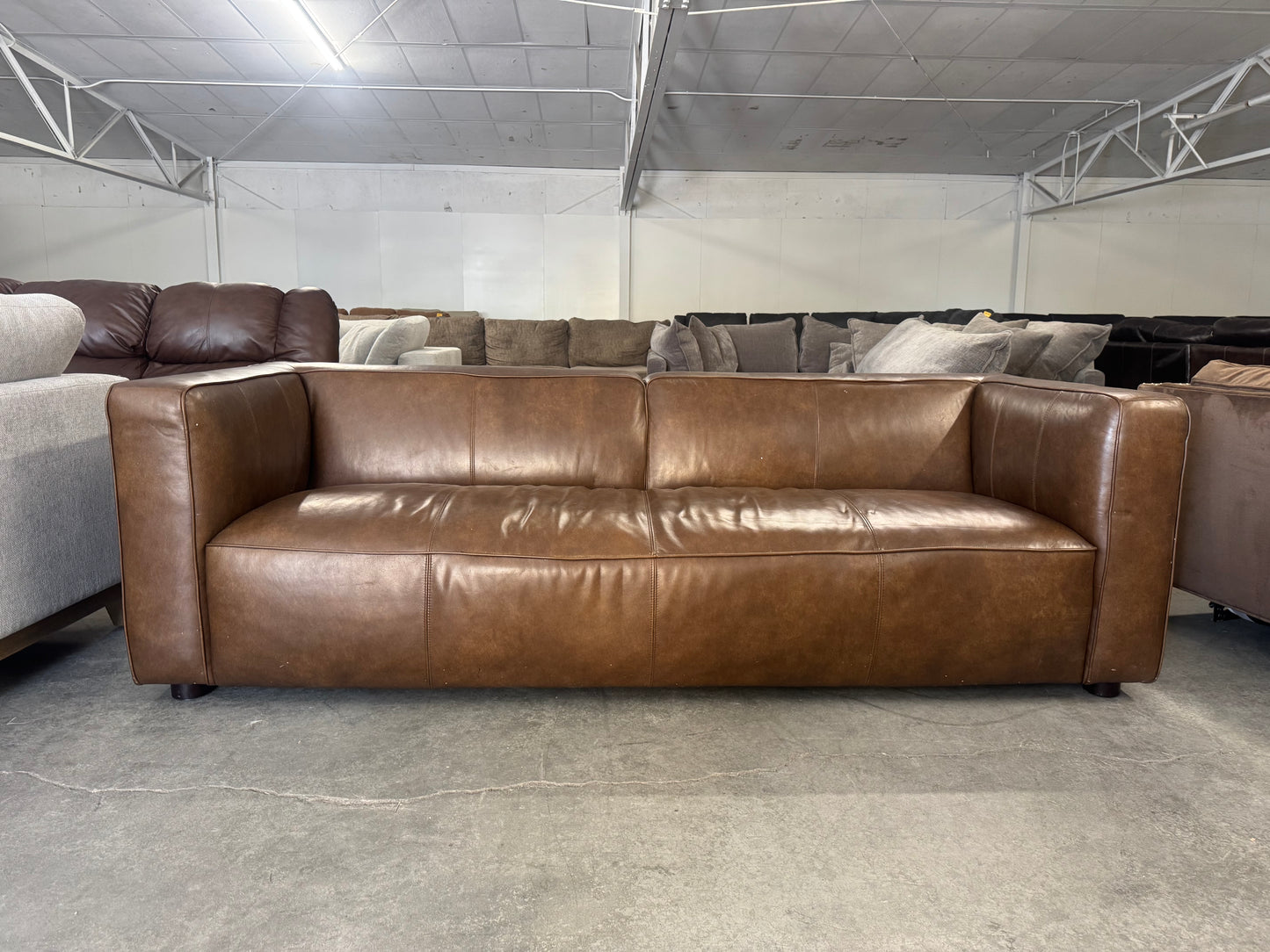 Abbyson Home Brady Top Grain Leather Sofa