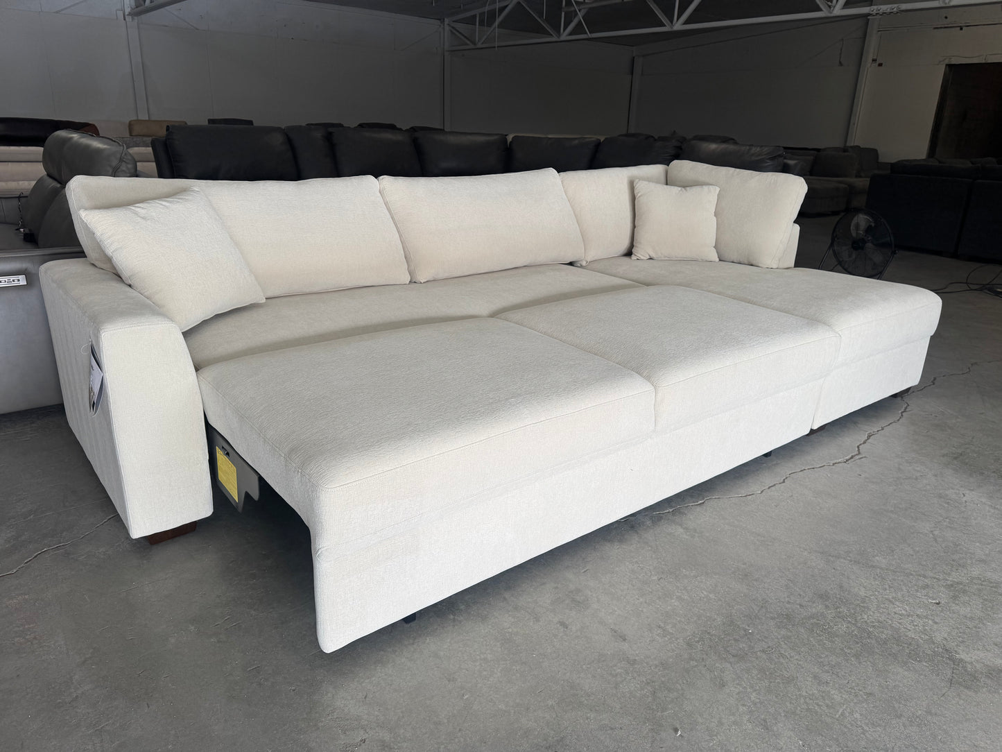 Brand New Beige Thomasville Sleeper Sectional with Chaise
