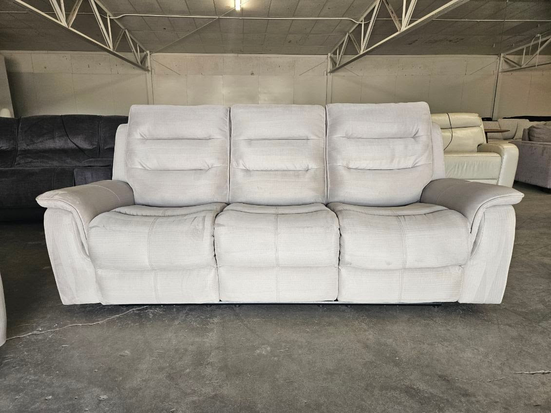 Gray Reclining Living Room Set – Power Sofa + Manual Loveseat