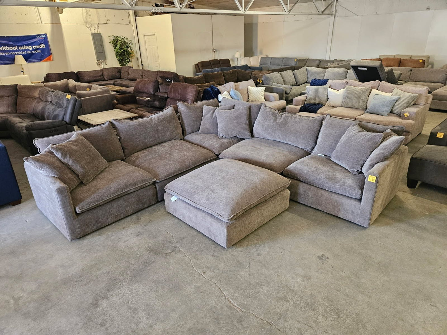 Charcoal Gray 6 Piece Modular Cloud Sectional
